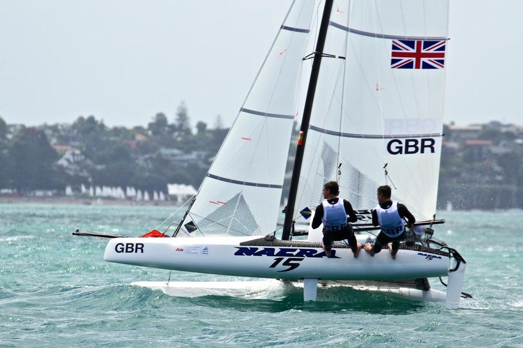 Nacra 17- Aon Youth Worlds 2016, Torbay, Auckland, New Zealand © Richard Gladwell www.photosport.co.nz